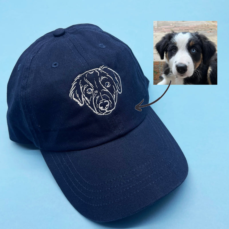 Personalised unisex cap pet portrait