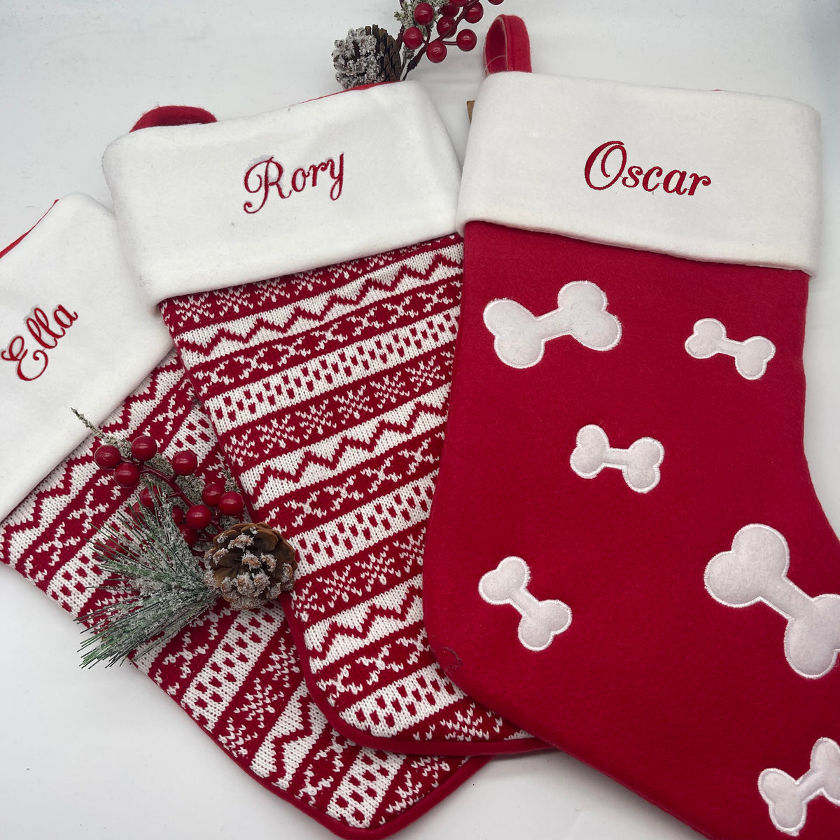 Personalised Christmas pet stocking bundle