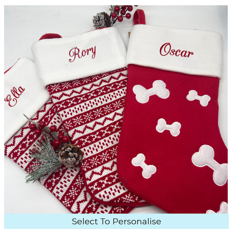 Personalised Christmas pet stocking bundle