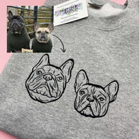 Adult sweatshirt personalised pet outline - Sketch & Stitch