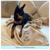 Personalised pet photo outline blanket