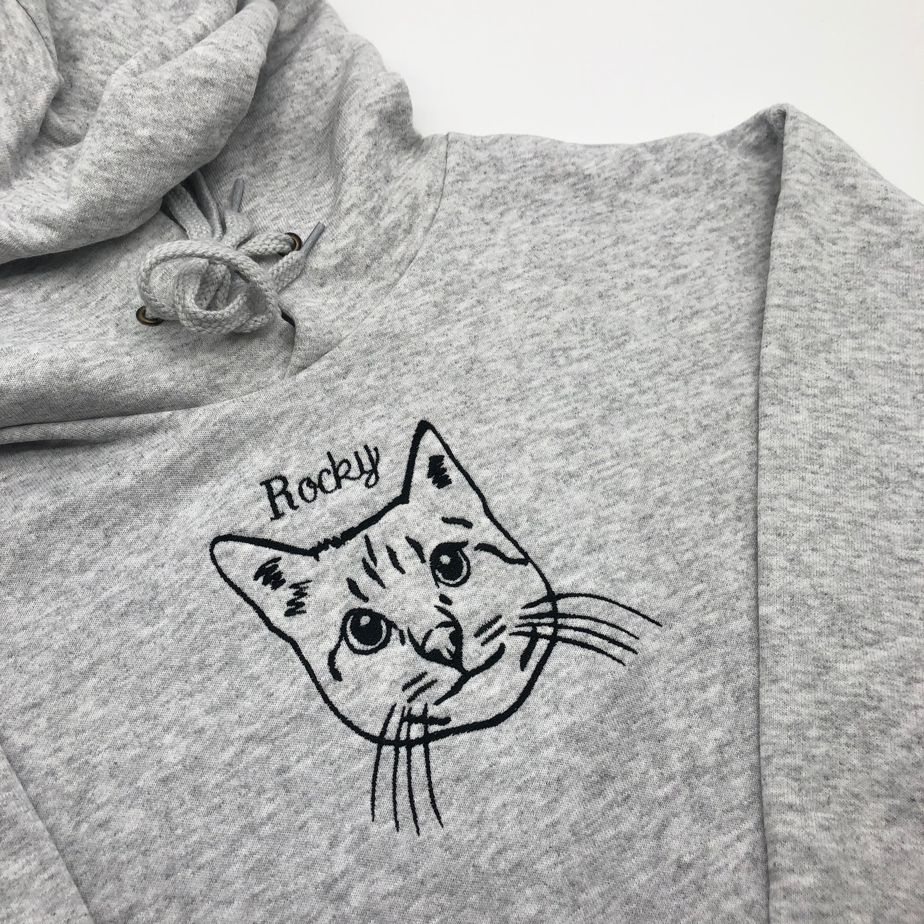 Pet Outline Stitch Embroidered Adult Hoodie – Sketch & Stitch Limited