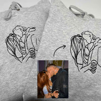 Adult hoodie personalised photo outline