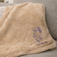 Valentine's Day personalised photo outline blanket