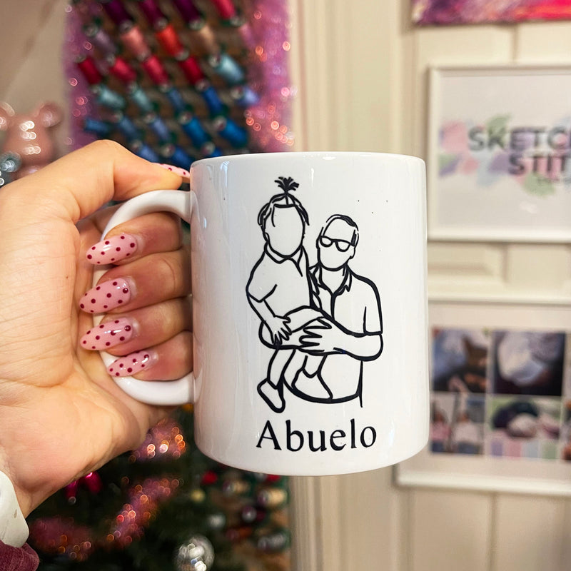 Personalised Printed Photo Outline Mug