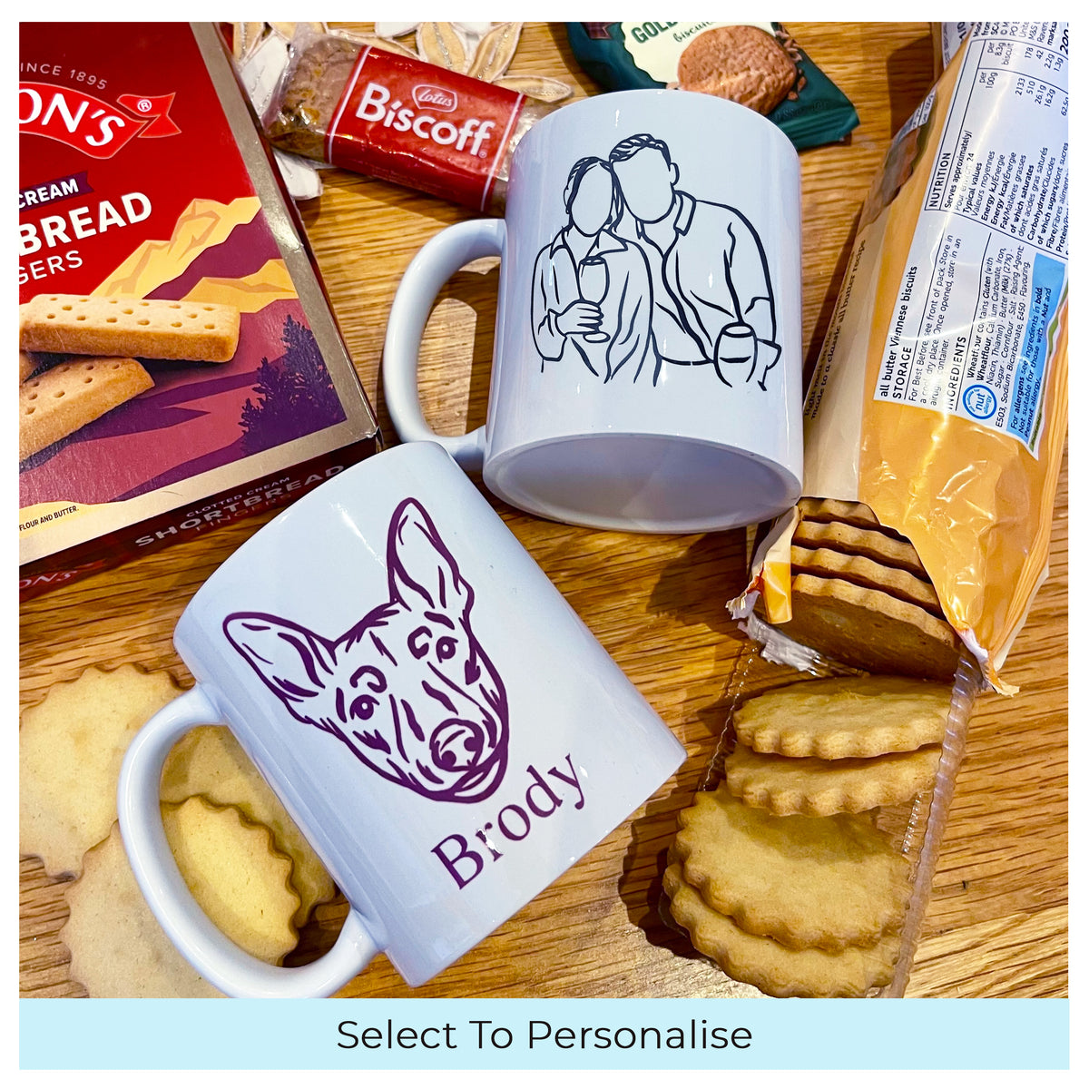 Personalised Printed Photo Outline Mug
