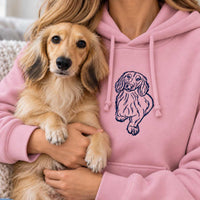 Personalised embroidered pet portrait hoodie