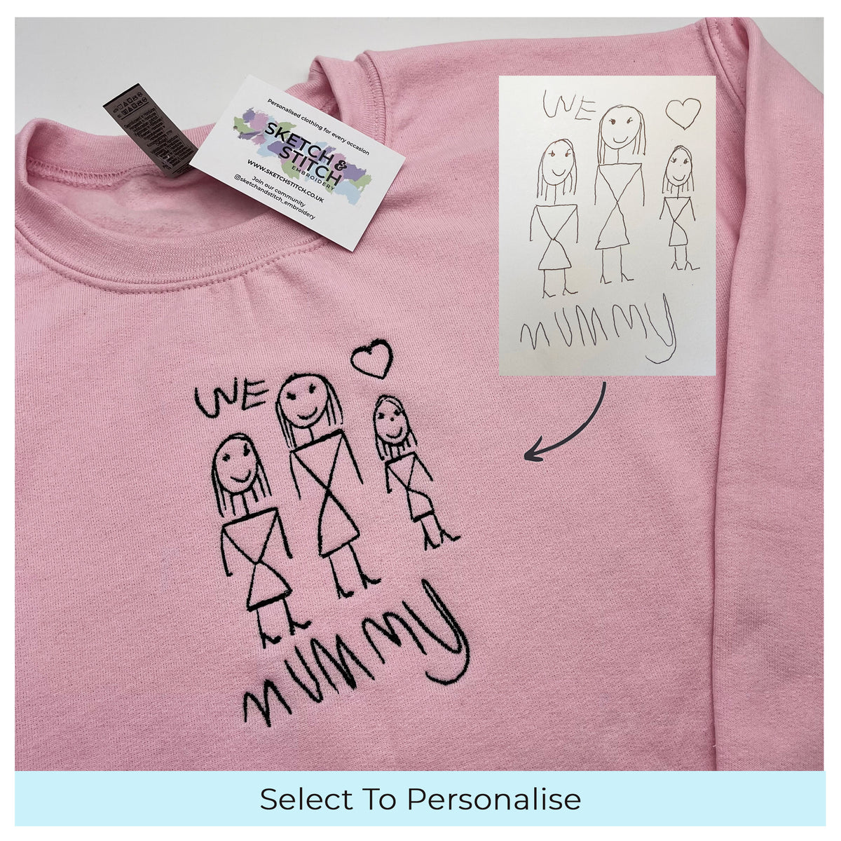 Mother's Day Personalised Kids Drawing Women's Sweatshirt