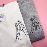 Personalised embroidered photo sweatshirt - left chest