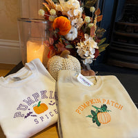 Adult sweatshirt Halloween pumpkin patch