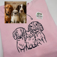 Adult sweatshirt personalised dog outline - Sketch & Stitch