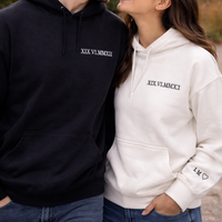 Adult hoodie personalised text- left chest