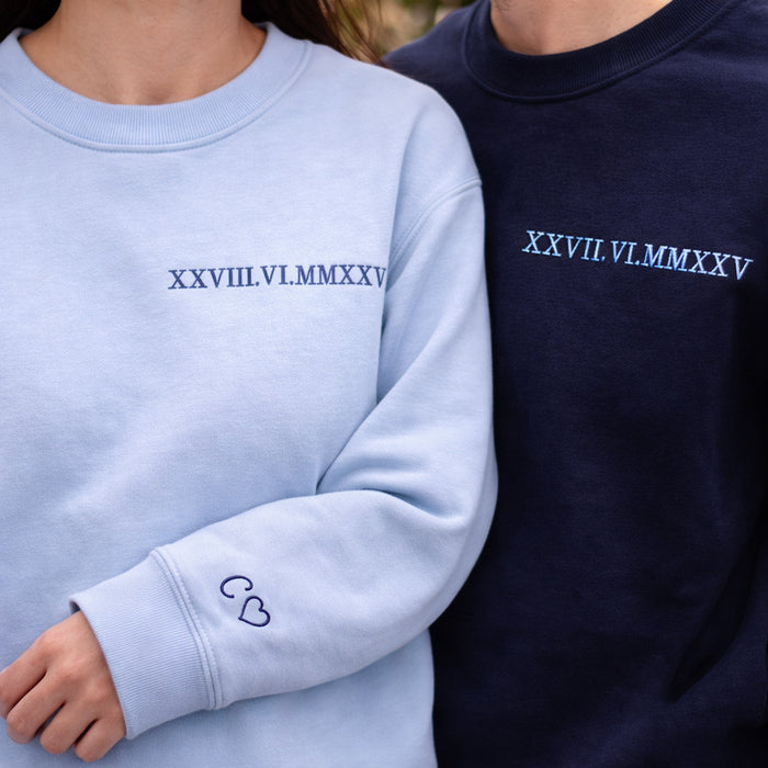 Adult sweatshirt personalised text - left chest