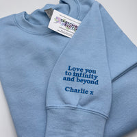 Father's Day Men's sweatshirt personalised sleeve text