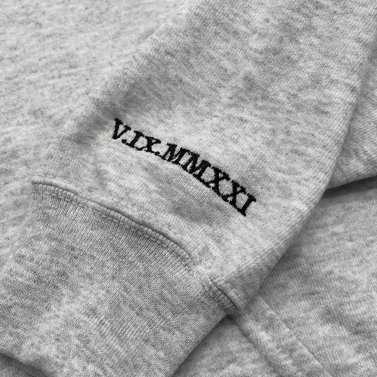 Adult sweatshirt personalised sleeve text