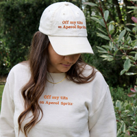 Adult sweatshirt off my tits on slogan