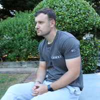 Adult t-shirt personalised text - left chest