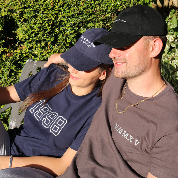 Adult t-shirt personalised text - left chest