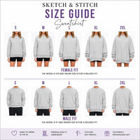 Adult sweatshirt personalised birthday year text - Sketch & Stitch