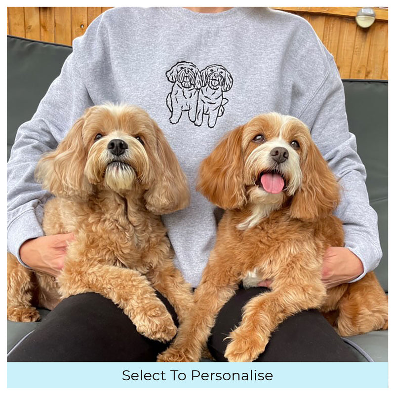 Adult sweatshirt personalised pet outline