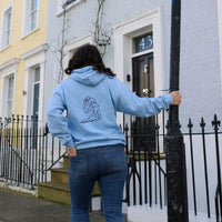 Adult hoodie personalised large photo outline- back