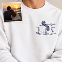 Personalised embroidered photo sweatshirt - left chest