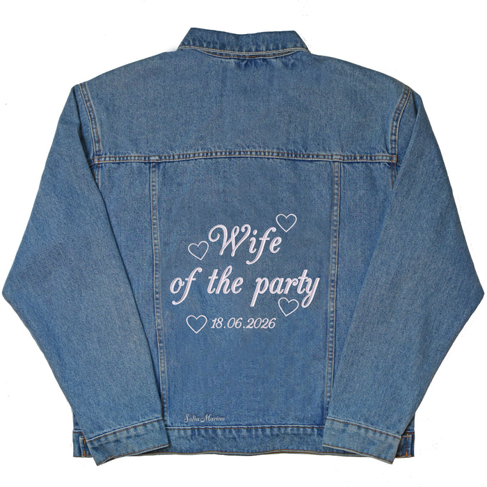 Wife Of The Party Personalised Denim Jacket