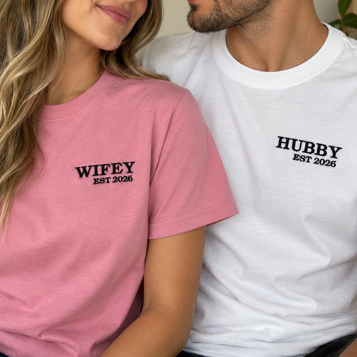Adult t-shirt personalised wifey date