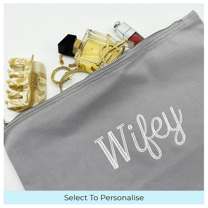 Wifey Personalised Makeup Bag - Large