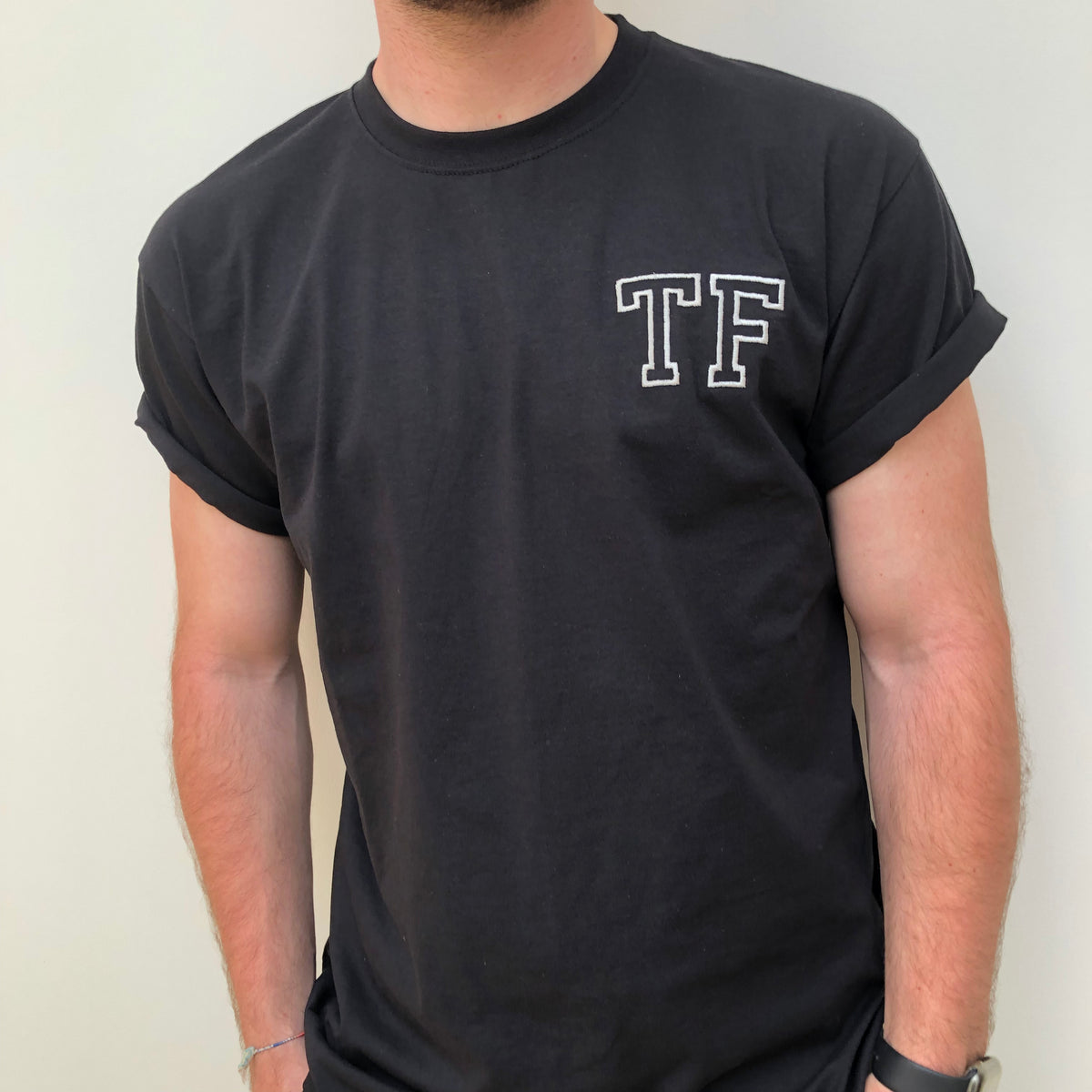 Black Personalised Text T-shirt. Create the best customised gifts for birthday, personalised gifts for boyfriends and anniversary gifts.