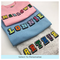 Kids Sweatshirt With Personalised 3D Text and Initials