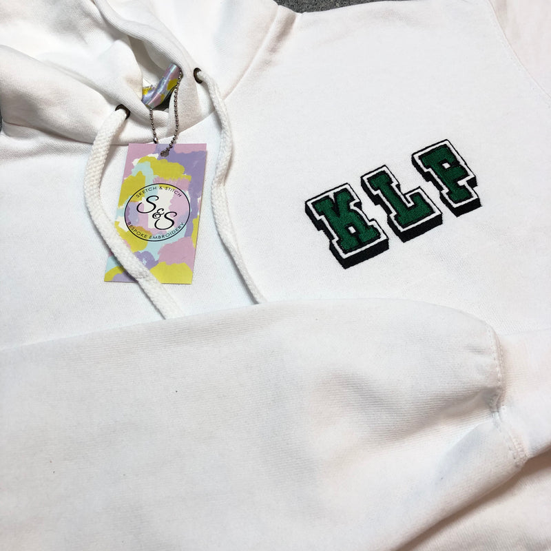 Adult Hoodie With Personalised 3D Text and Initials