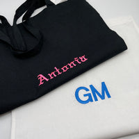 Tote bag personalised text
