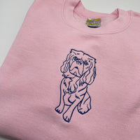 Adult sweatshirt personalised pet outline