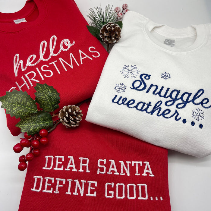 Kids Hello Christmas Sweatshirt