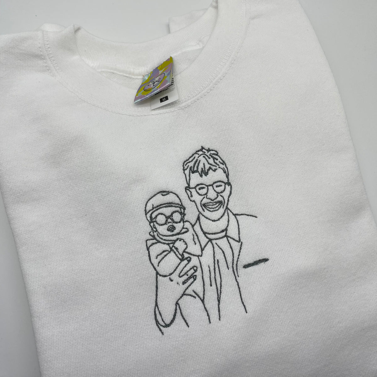 Kids sweatshirt personalised photo outline