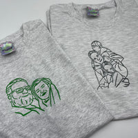 Adult T-shirt Outline Stitch- Upload your photo