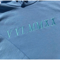 Adult Hoodie With Personalised Roman Numerals