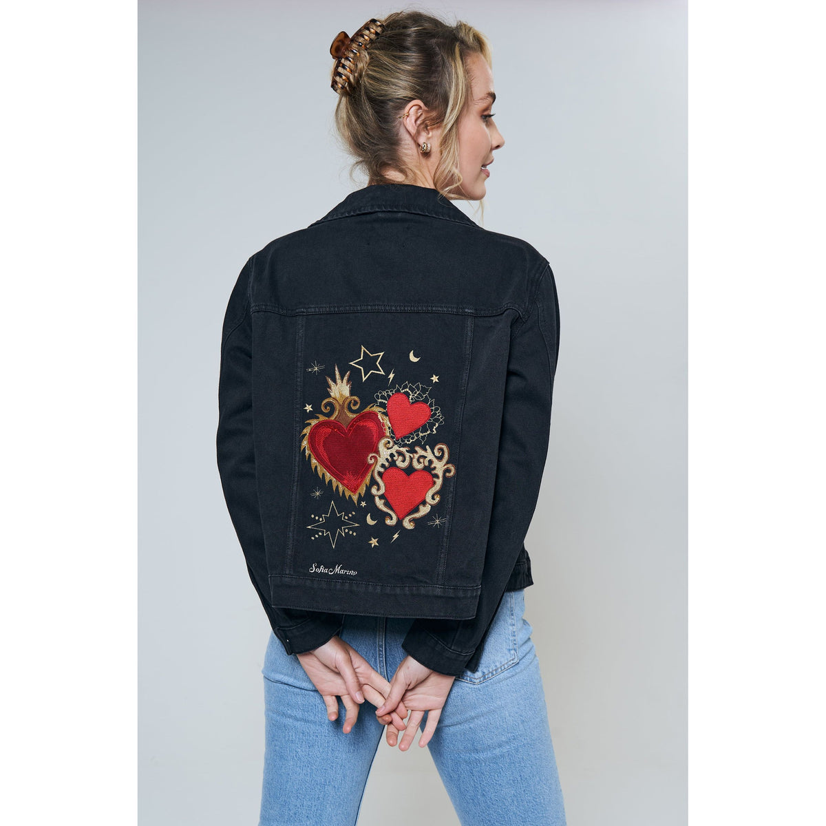 Amore Embroidered Denim Jacket