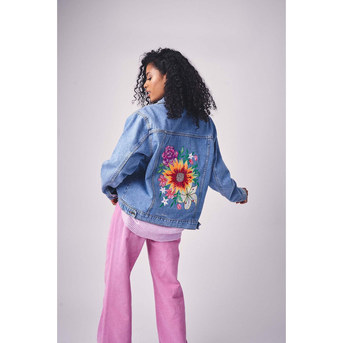 Sunflower Embroidered Denim Jacket