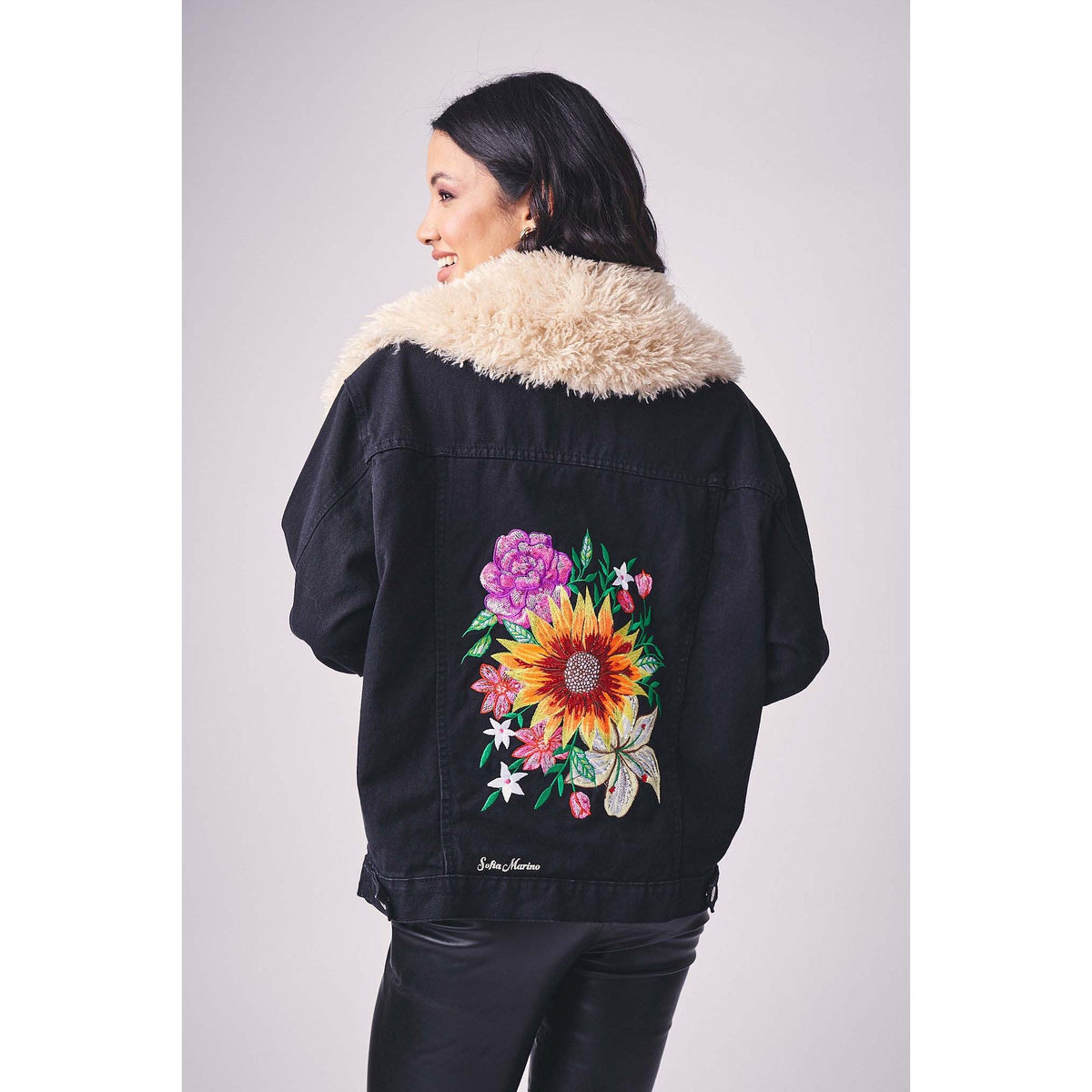 Sunflower Embroidered Denim Jacket