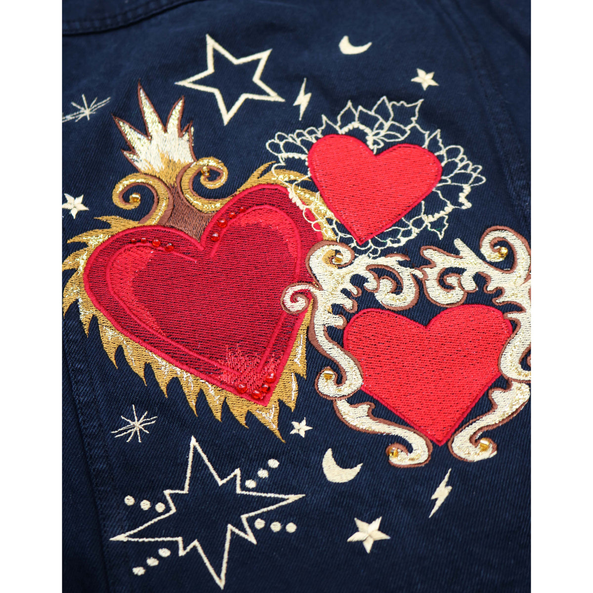 Amore Embroidered Denim Jacket