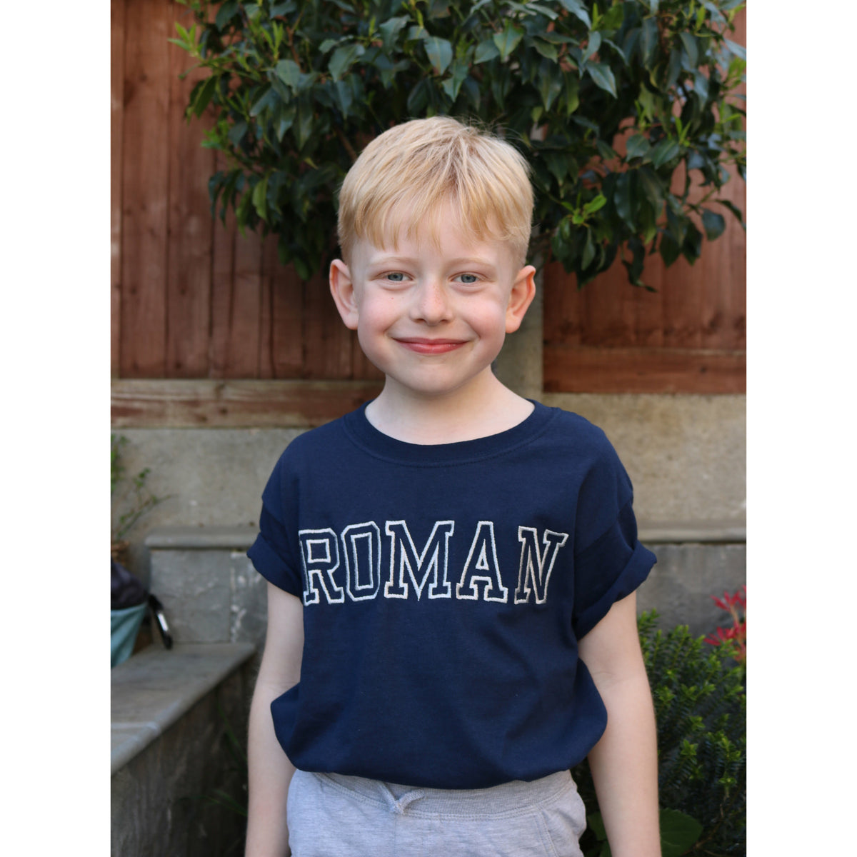 Kids t-shirt personalised text
