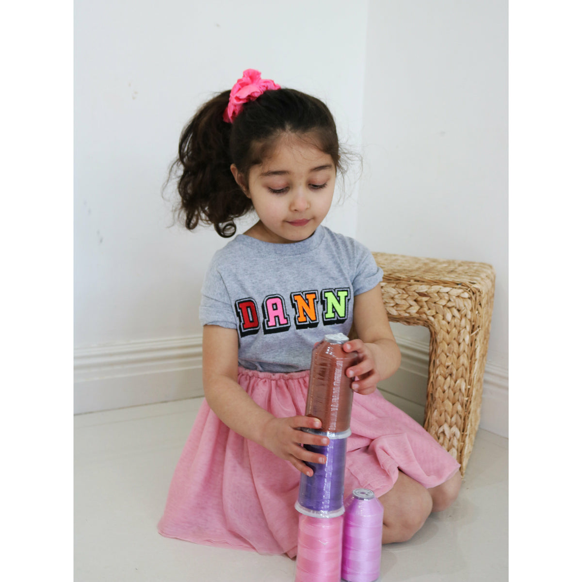 Kids t-shirt personalised 3D text or initials