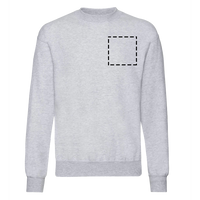 Adult sweatshirt personalised text - left chest