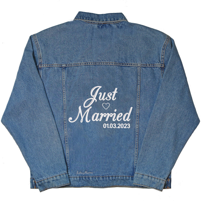 Just Married Personalised Denim Jacket