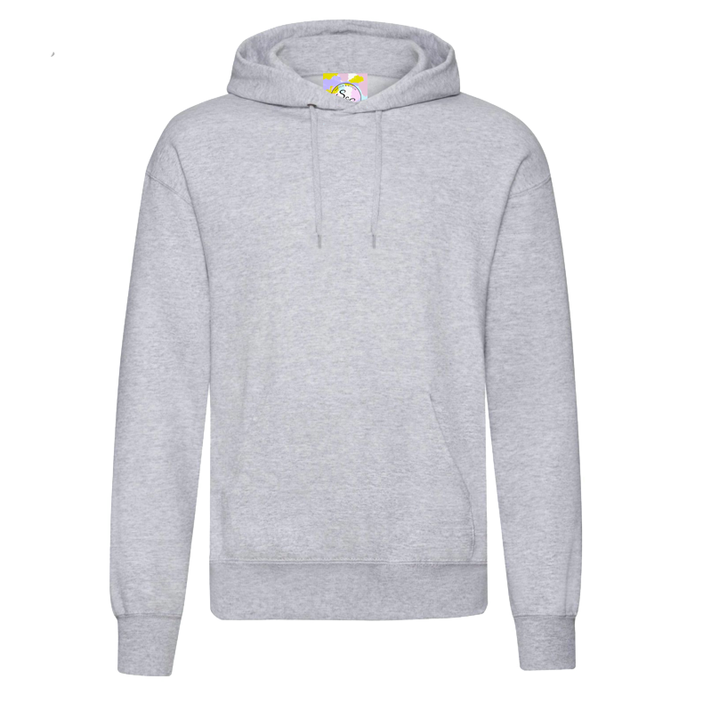 Adult hoodie personalised left chest text