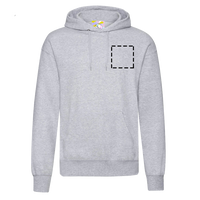 Adult hoodie personalised portrait outline - left chest