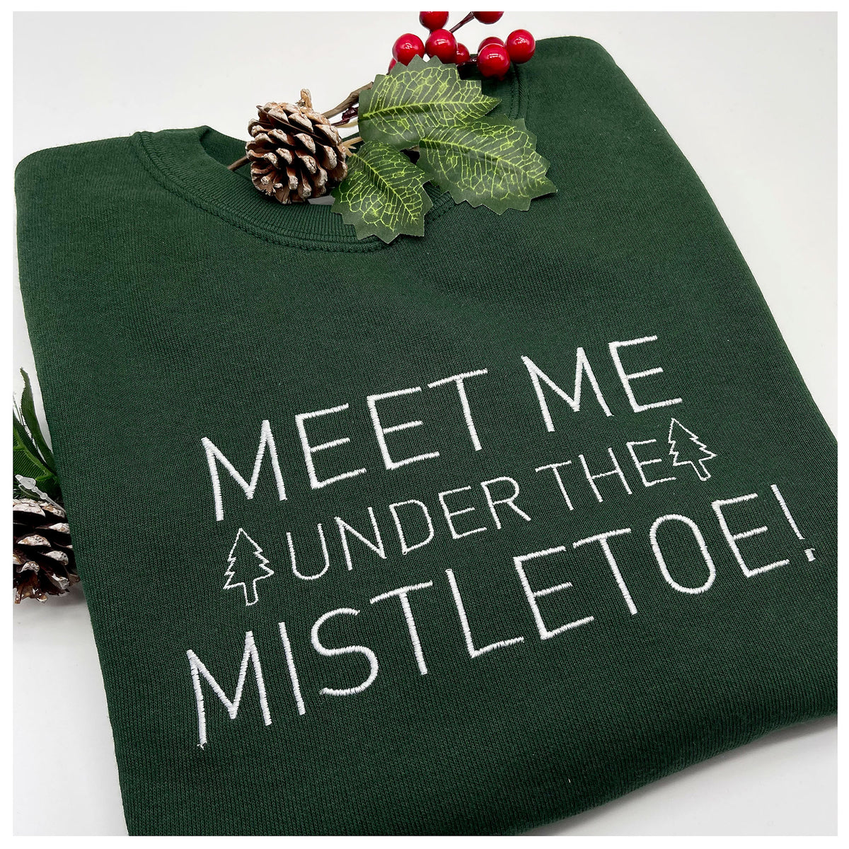 Adult sweatshirt Christmas mistletoe