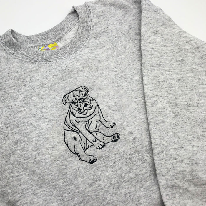 Kids Sweatshirt Outline Stitch - Upload your photo